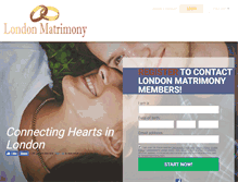 Tablet Screenshot of londonmatrimony.com